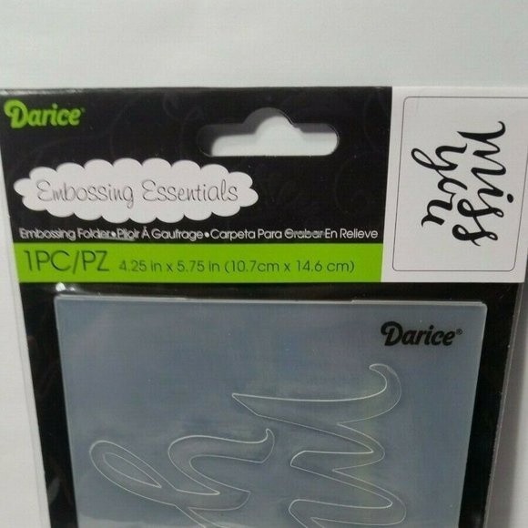 Darice Embossing Folder Miss You Scrapbook Paper Crafts Card Making - Picture 2 of 6